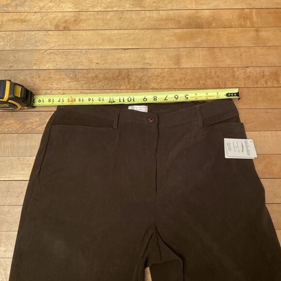 Christopher & Banks Moleskin Pants Women’s Size 16 Stretch Brown NWT Wide Leg - Picture 5 of 12